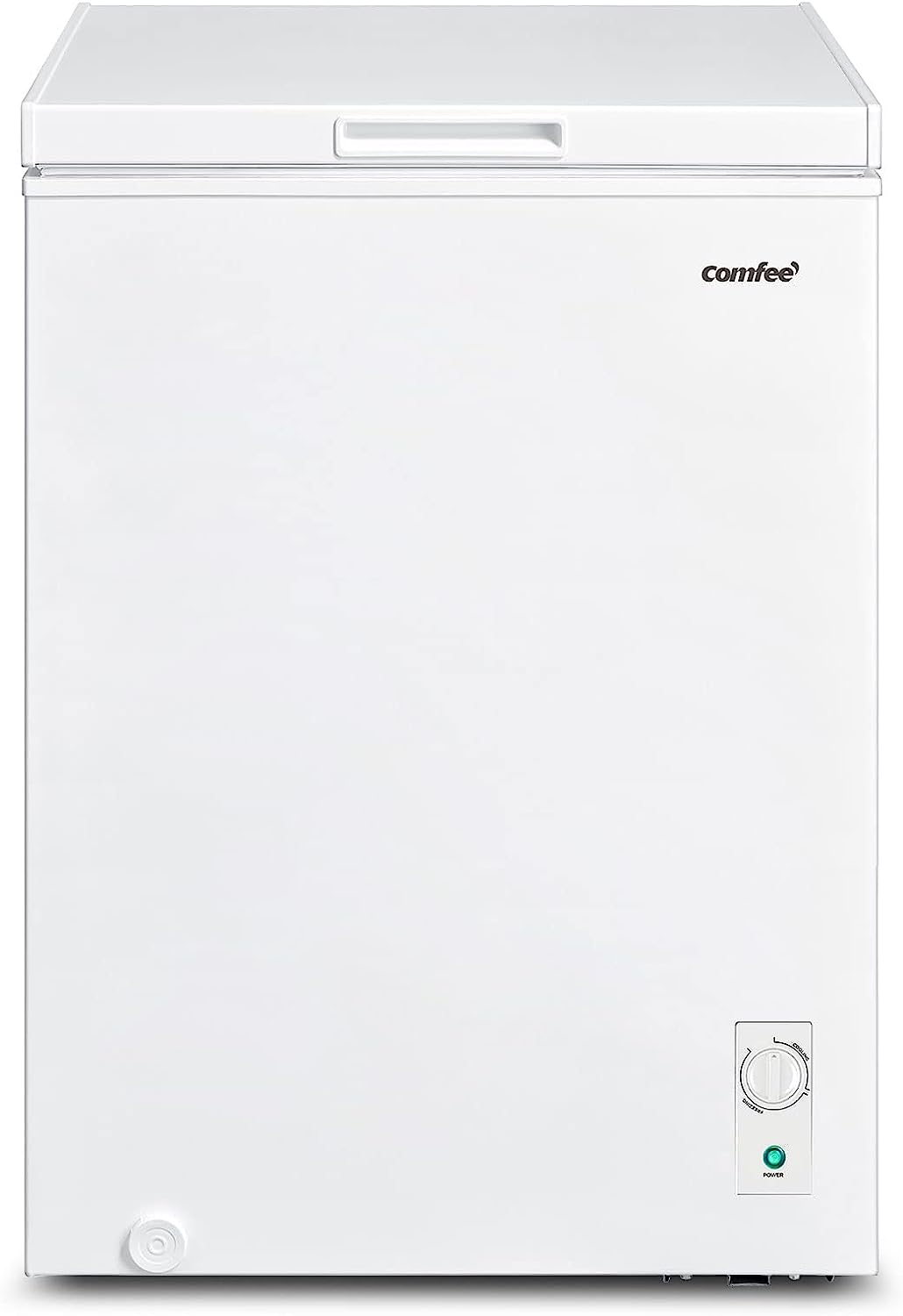 COMFEE RCC100WH1(E) 99L Congelatore a pozzetto, Silenzioso 38 dB, sistema di raffreddamento D+, termostato regolabile, Bianco