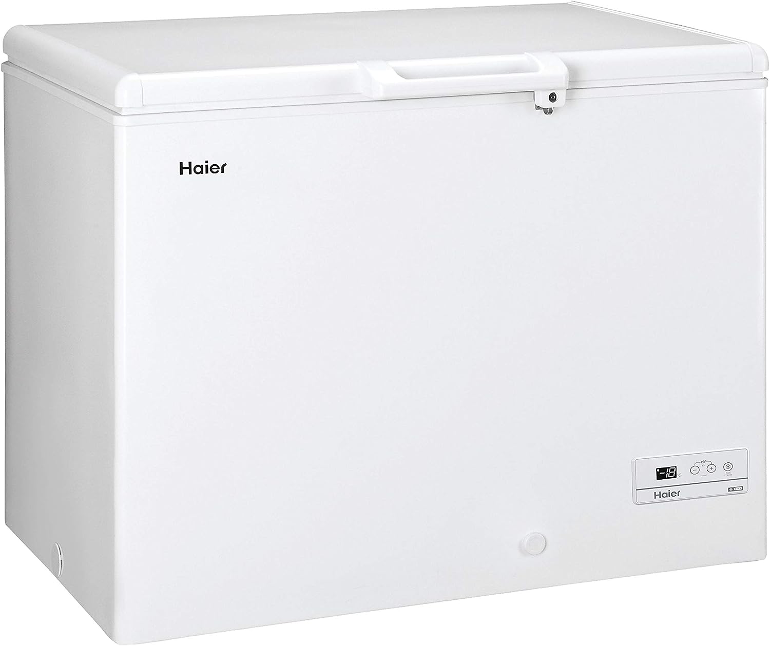 Haier HCE319F Congelatore Orizzontale a Pozzetto, 319 Litri, Temperatura Regolabile, Funzione Fast Freeze, Illuminazione Intera, Silenzioso, Libera Installazione, 110*74.5*84.5 cm, Bianco