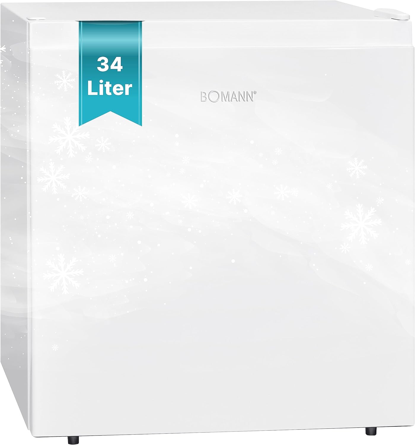 Bomann® Congelatore piccolo con capacità utile da 34 l, mini congelatore con ripiano in vetro estraibile, congelatore con fermata della porta intercambiabile e regolazione continua della temperatura,