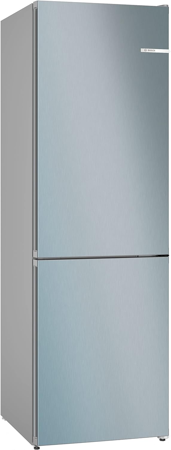 Bosch Elettrodomestici, Serie 4, Frigo-congelatore combinato da libero posizionamento, 186 x 60 cm, Inox look KGN362LDF